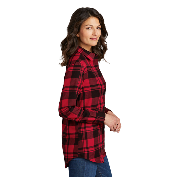 Port Authority® Plaid Cotton/Poly Flannel Ladies' Tunic