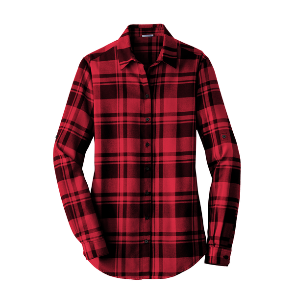 Port Authority® Plaid Cotton/Poly Flannel Ladies' Tunic