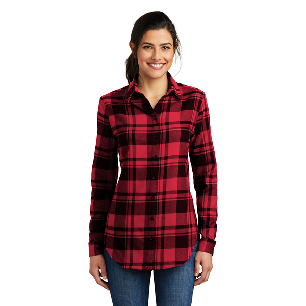 Port Authority® Plaid Cotton/Poly Flannel Ladies' Tunic
