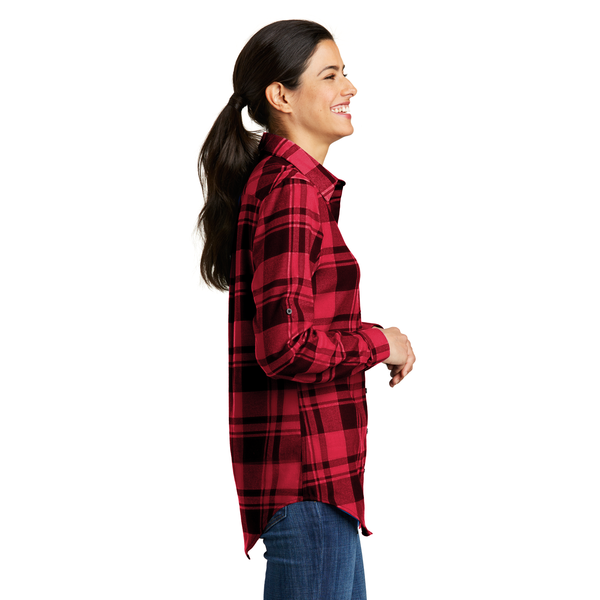 Port Authority® Plaid Cotton/Poly Flannel Ladies' Tunic