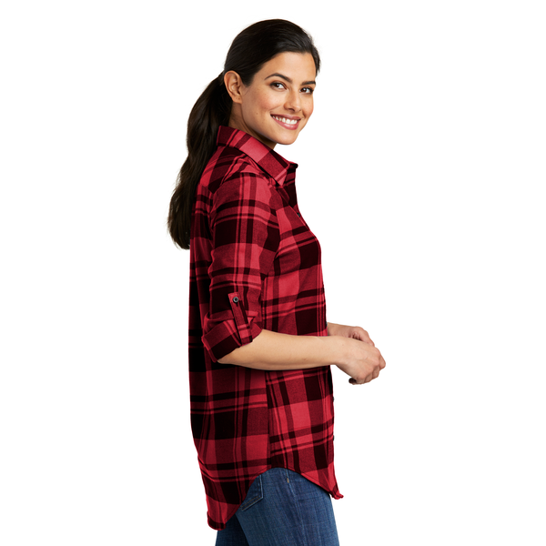 Port Authority® Plaid Cotton/Poly Flannel Ladies' Tunic