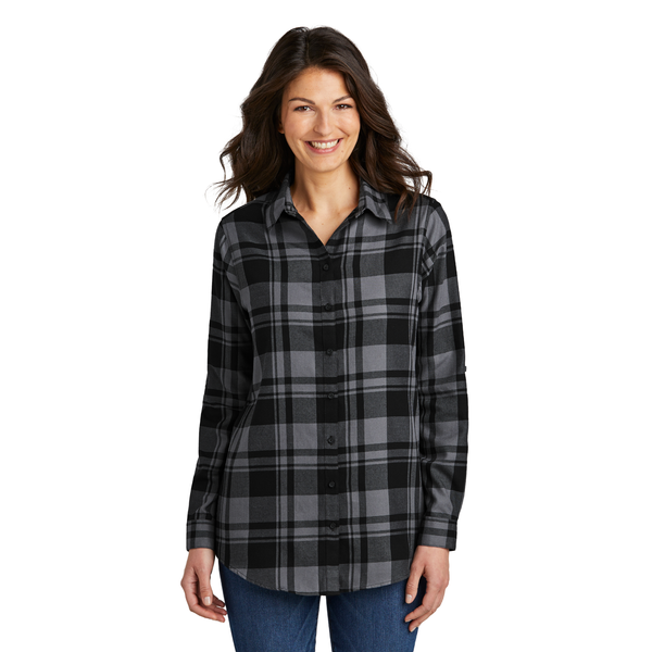 Port Authority® Plaid Cotton/Poly Flannel Ladies' Tunic