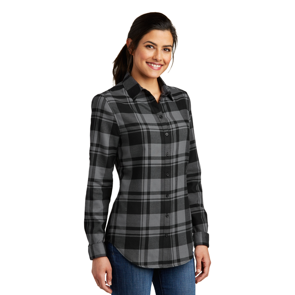 Port Authority® Plaid Cotton/Poly Flannel Ladies' Tunic