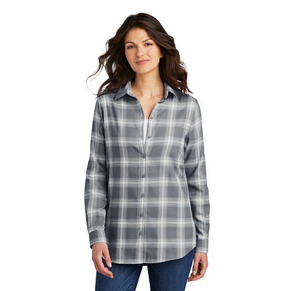 Port Authority® Plaid Cotton/Poly Flannel Ladies' Tunic