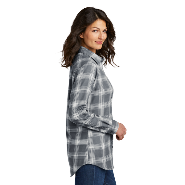 Port Authority® Plaid Cotton/Poly Flannel Ladies' Tunic