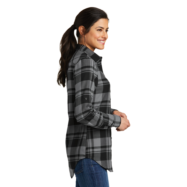 Port Authority® Plaid Cotton/Poly Flannel Ladies' Tunic