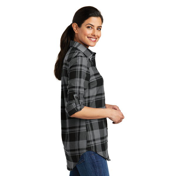Port Authority® Plaid Cotton/Poly Flannel Ladies' Tunic