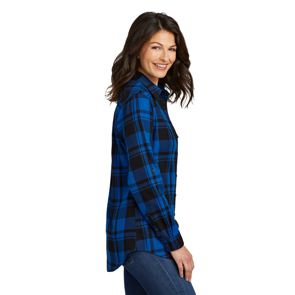 Port Authority® Plaid Cotton/Poly Flannel Ladies' Tunic