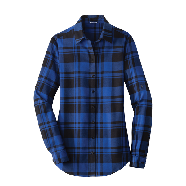 Port Authority® Plaid Cotton/Poly Flannel Ladies' Tunic