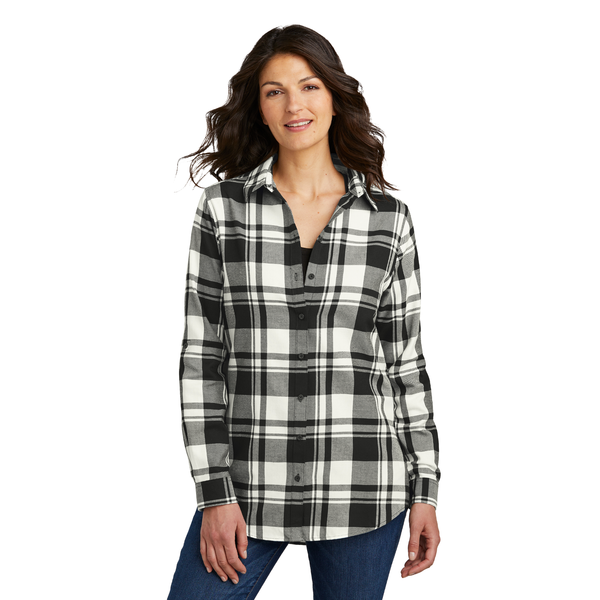 Port Authority® Plaid Cotton/Poly Flannel Ladies' Tunic
