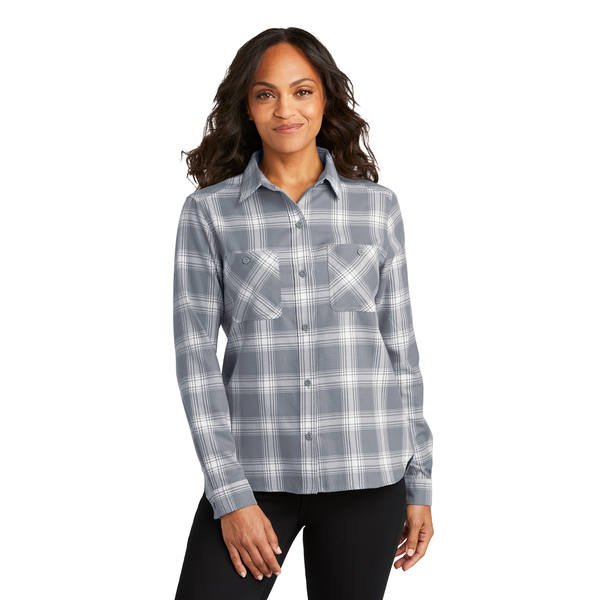 Port Authority® Plaid Cotton/Poly Flannel Ladies' Shirt