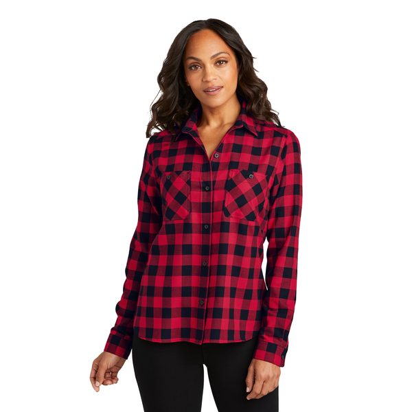 Port Authority® Plaid Cotton/Poly Flannel Ladies' Shirt