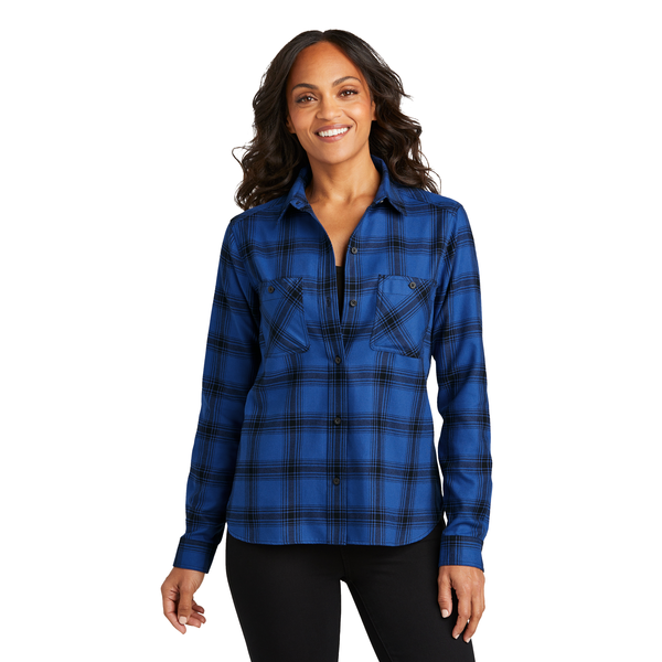 Port Authority® Plaid Cotton/Poly Flannel Ladies' Shirt