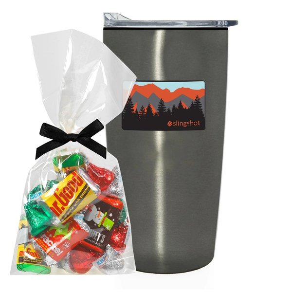 Hershey's® Holiday Mix Mug Stuffer & Straight Tumbler w/ Plastic Liner Gift Set