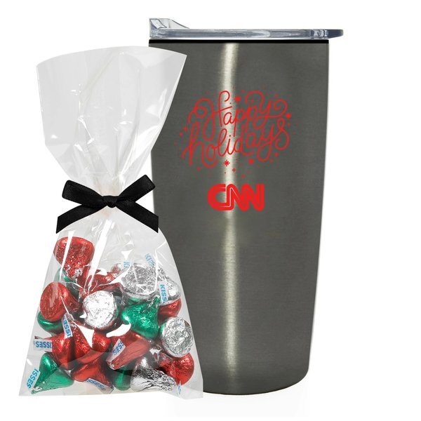 Hershey's® Holiday Kisses Mug Stuffer & Straight Tumbler w/ Plastic Liner Gift Set