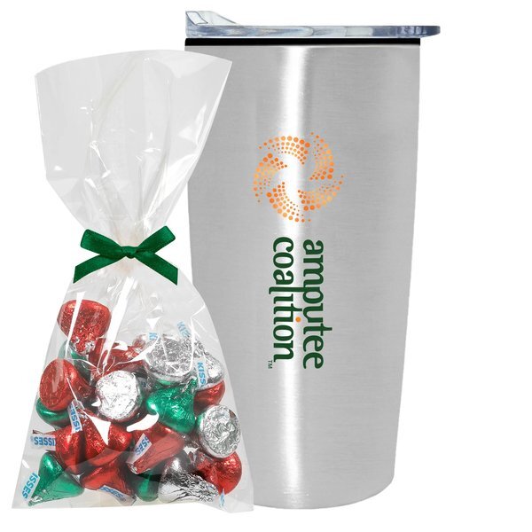 Hershey's® Holiday Kisses Mug Stuffer & Straight Tumbler w/ Plastic Liner Gift Set