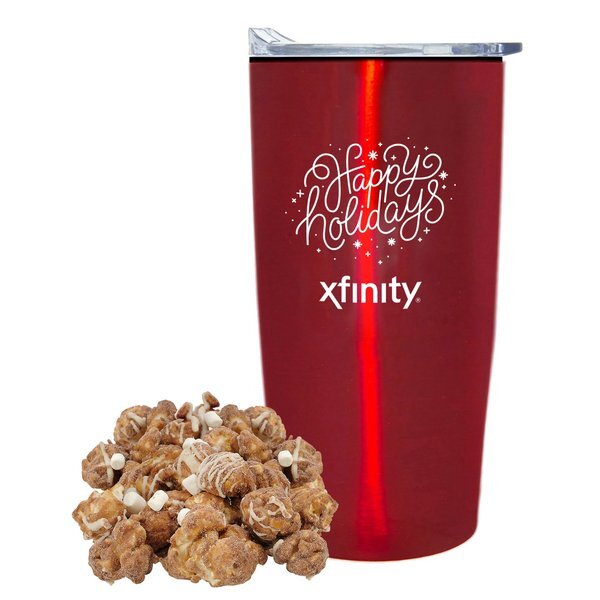 Hot Chocolate Popcorn & Straight Tumbler w/ Plastic Liner Gift Set