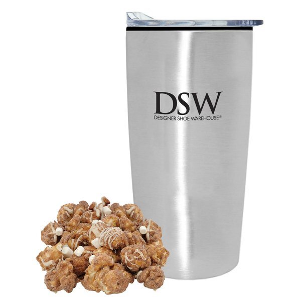 Hot Chocolate Popcorn & Straight Tumbler w/ Plastic Liner Gift Set