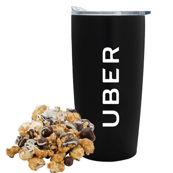 Caramel Latte Popcorn & Straight Tumbler w/ Plastic Liner Gift Set