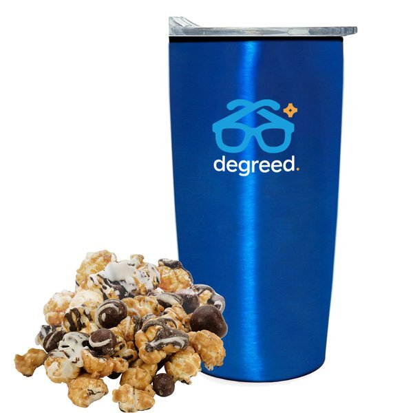 Caramel Latte Popcorn & Straight Tumbler w/ Plastic Liner Gift Set