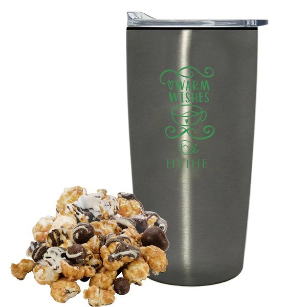 Caramel Latte Popcorn & Straight Tumbler w/ Plastic Liner Gift Set