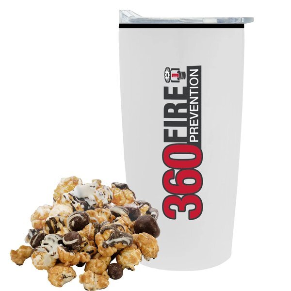 Caramel Latte Popcorn & Straight Tumbler w/ Plastic Liner Gift Set