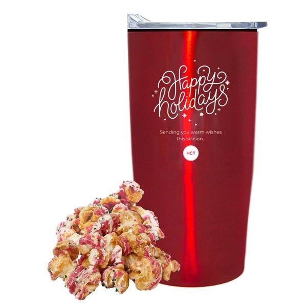 Christmas Crunch Popcorn & Straight Tumbler w/ Plastic Liner Gift Set