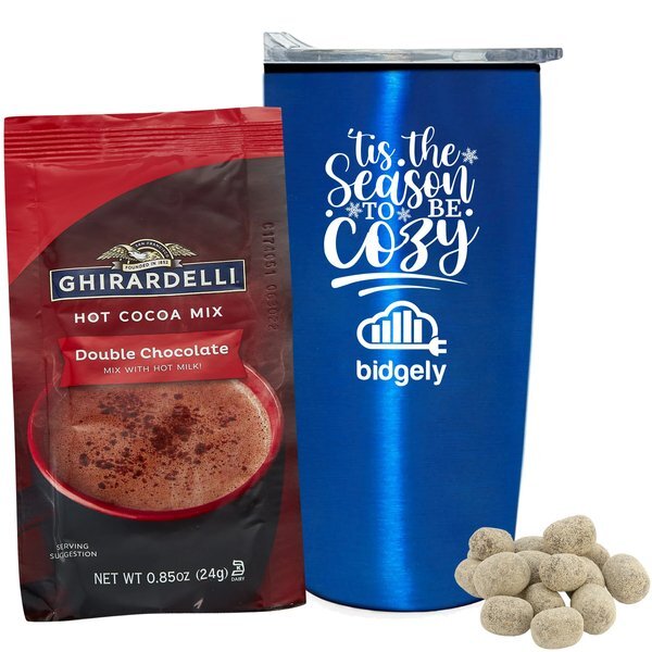 Ghirardelli® Hot Chocolate, S'mores Bites & Straight Tumbler w/ Plastic Liner Gift Set