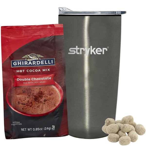 Ghirardelli® Hot Chocolate, S'mores Bites & Straight Tumbler w/ Plastic Liner Gift Set