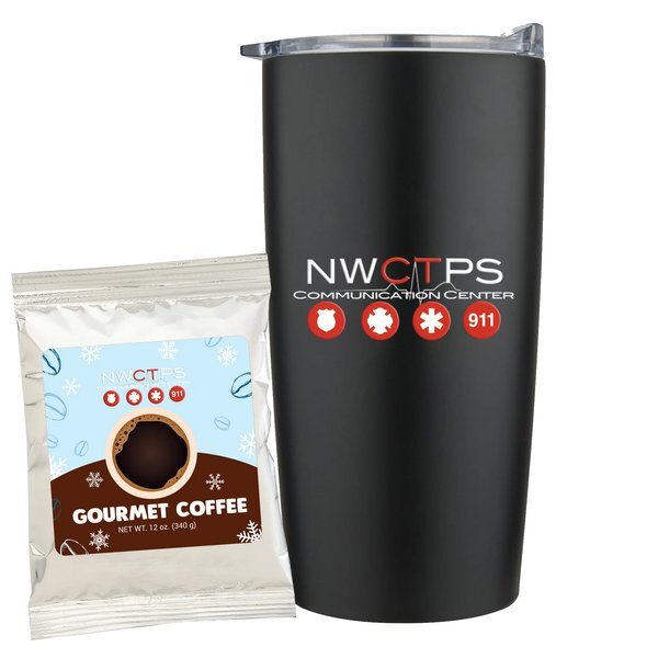 Holiday Gourmet Coffee Packet & Straight Tumbler Gift Set