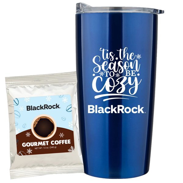 Holiday Gourmet Coffee Packet & Straight Tumbler Gift Set