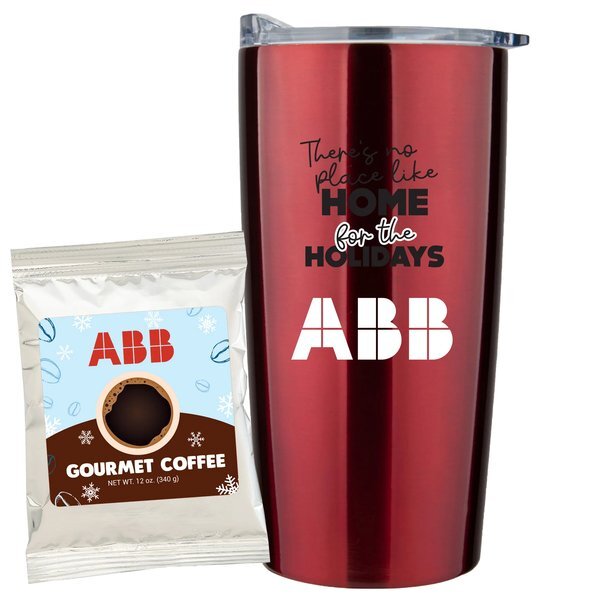 Holiday Gourmet Coffee Packet & Straight Tumbler Gift Set