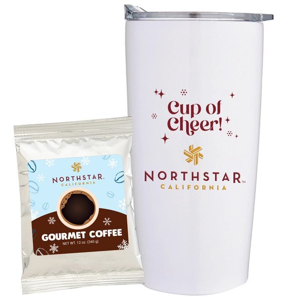 Holiday Gourmet Coffee Packet & Straight Tumbler Gift Set