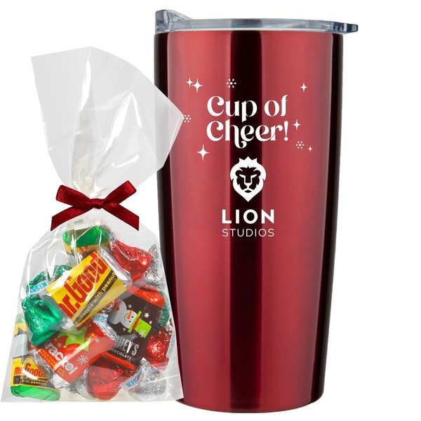 Hershey's® Holiday Mix Mug Stuffer & Straight Tumbler w/ Plastic Liner Gift Set