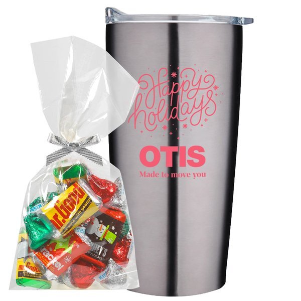 Hershey's® Holiday Mix Mug Stuffer & Straight Tumbler w/ Plastic Liner Gift Set