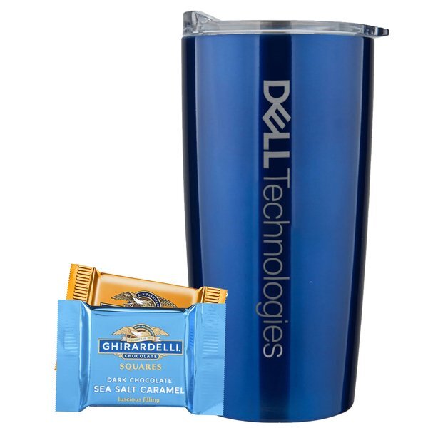 Ghirardelli® Chocolate Squares & Straight Tumbler Gift Set