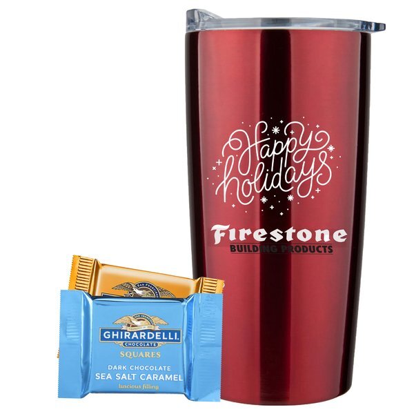 Ghirardelli® Chocolate Squares & Straight Tumbler Gift Set