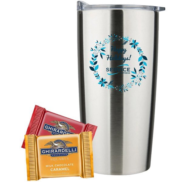 Ghirardelli® Chocolate Squares & Straight Tumbler Gift Set