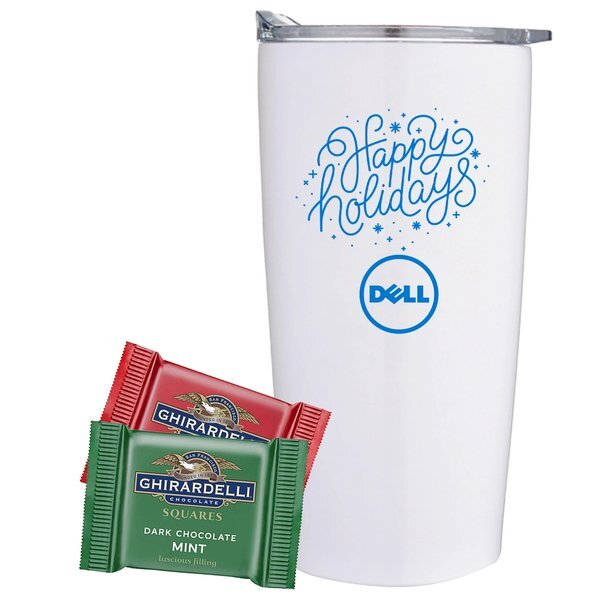 Ghirardelli® Chocolate Squares & Straight Tumbler Gift Set