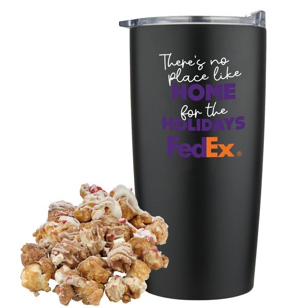 Hot Chocolate Peppermint Popcorn & Straight Tumbler Gift Set