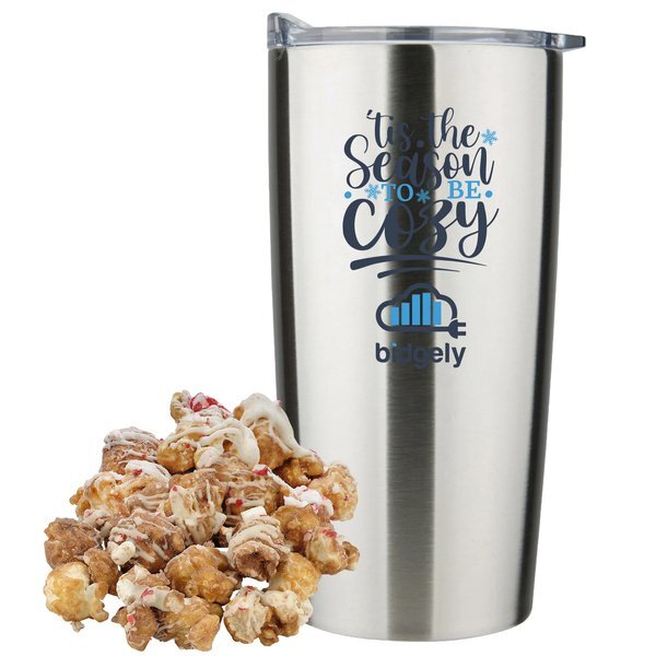Hot Chocolate Peppermint Popcorn & Straight Tumbler Gift Set