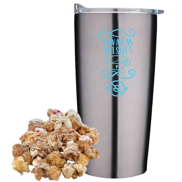 Hot Chocolate Peppermint Popcorn & Straight Tumbler Gift Set