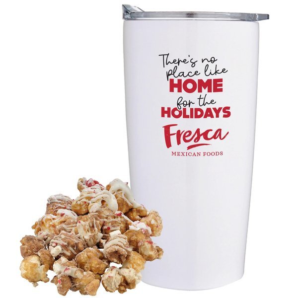 Hot Chocolate Peppermint Popcorn & Straight Tumbler Gift Set