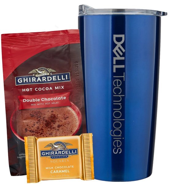 Ghirardelli® Chocolate Square, Hot Chocolate & Straight Tumbler Gift Set