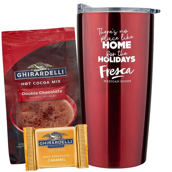 Ghirardelli® Chocolate Square, Hot Chocolate & Straight Tumbler Gift Set