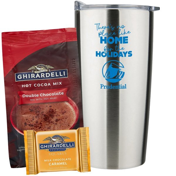 Ghirardelli® Chocolate Square, Hot Chocolate & Straight Tumbler Gift Set