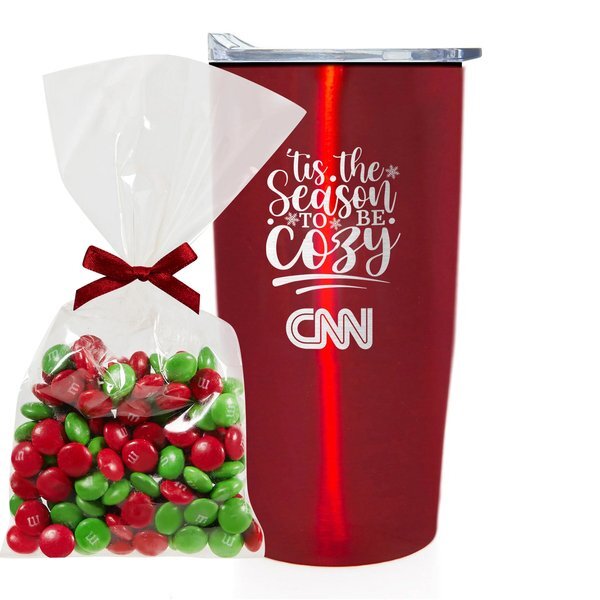 Holiday M&M's® Mug Stuffer & Straight Tumbler w/ Plastic Liner Gift Set