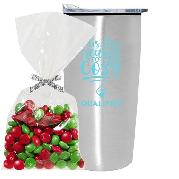 Holiday M&M's® Mug Stuffer & Straight Tumbler w/ Plastic Liner Gift Set