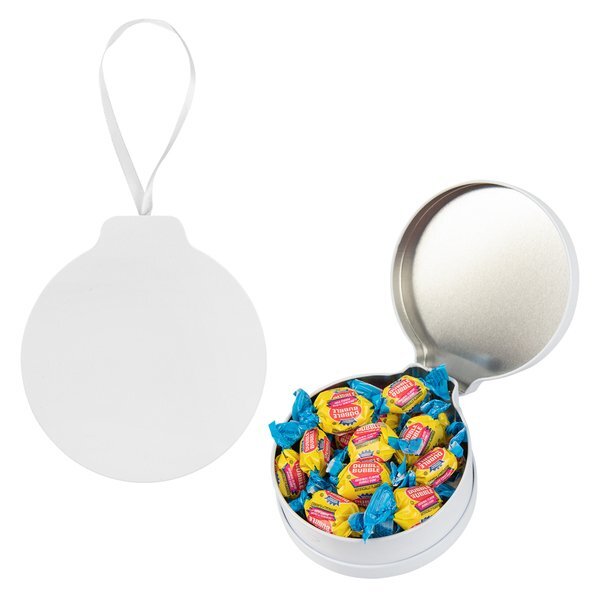 Full Color Ornament Tin w/ Double Bubble Gum