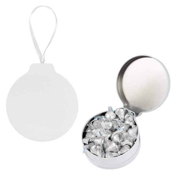 Full Color Ornament Tin w/ Hershey's® Kisses